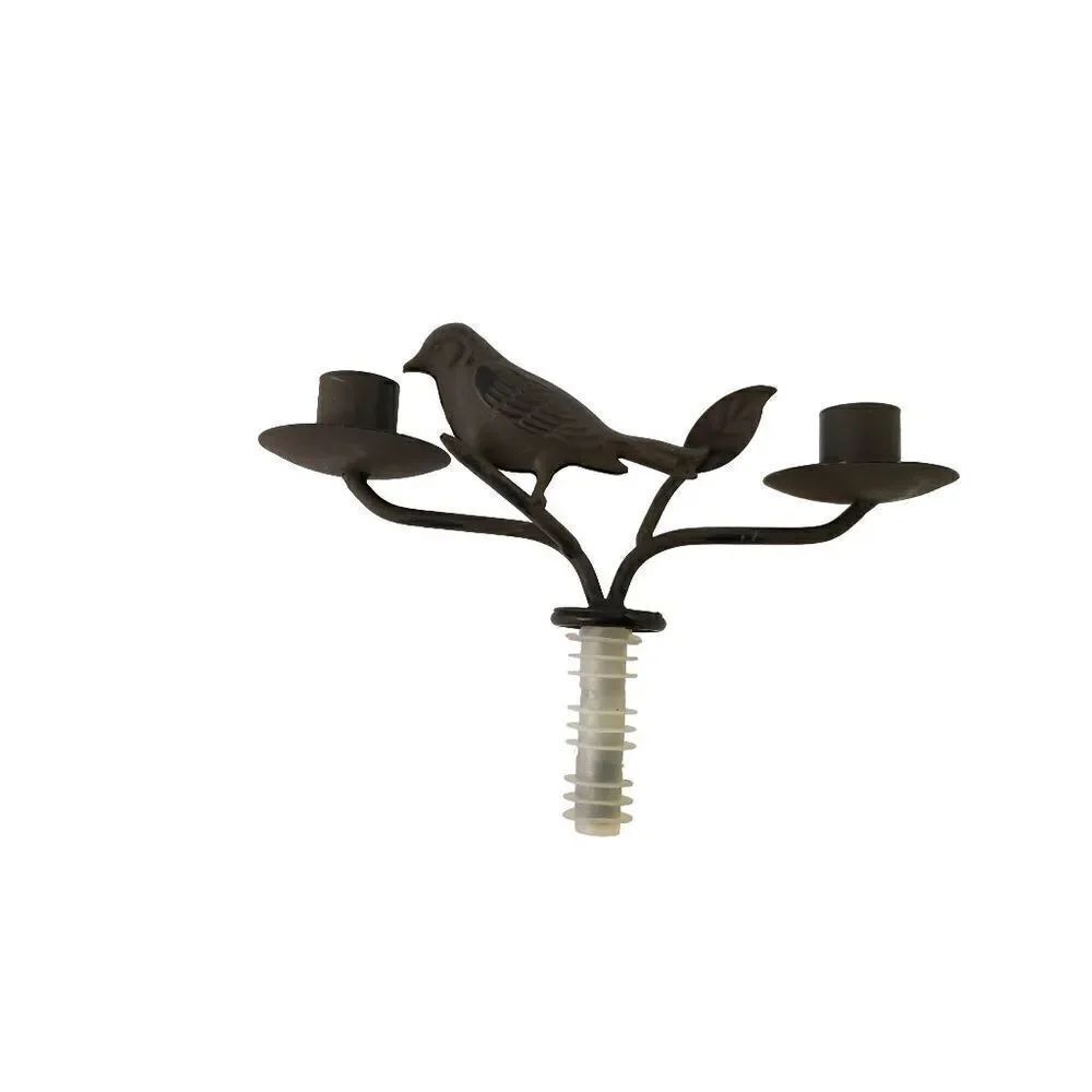 Metal Bottle Stopper w/Candle Holders #1567